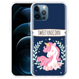 Hoesje geschikt voor iPhone 12 Pro - Sweet Unicorn