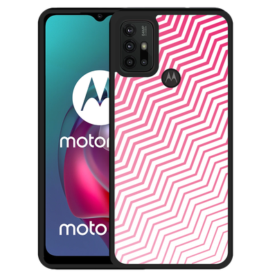 Cazy Hardcase hoesje geschikt voor Motorola Moto G10 - Wavy Pink