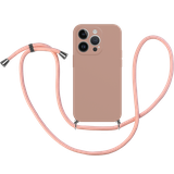TPU Hoesje met Koord geschikt voor iPhone 14 Pro - Roze