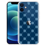 Hoesje geschikt voor iPhone 12 - Snowflake Pattern