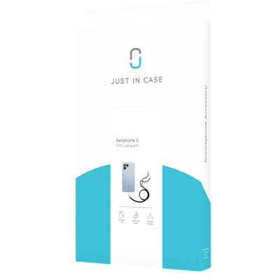 Just in Case Fairphone 5 - Soft TPU Case with Necklace Strap - Clear