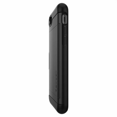 Hoesje geschikt voor iPhone SE 2022/2020 - Spigen Slim Armor CS Case - Zwart