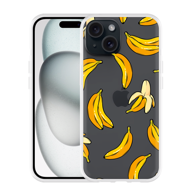 Cazy Hoesje geschikt voor iPhone 15 Banana