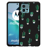 Hoesje Zwart geschikt voor Motorola Moto G72 - Green Cactus