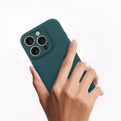 Cazy Soft Color TPU Hoesje geschikt voor iPhone 16 Pro - met Magnetische Ring - geschikt voor Magsafe - Groen