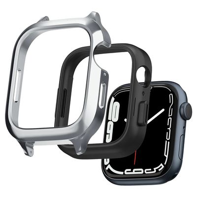 Spigen Bandje geschikt voor Apple Watch 7/8/9 45mm - Metal Fit Pro - Zilver