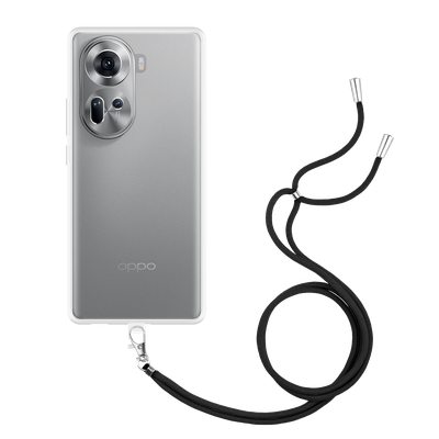 Just in Case Oppo Reno11 - Soft TPU Case with Necklace Strap - Clear