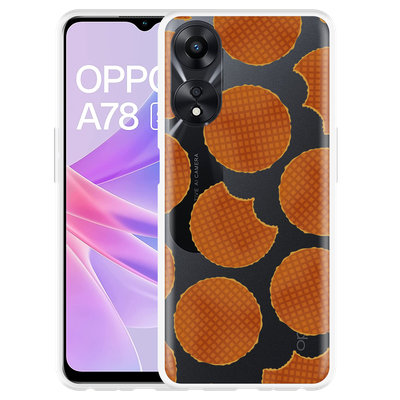 Cazy Hoesje geschikt voor Oppo A78 5G Stroopwafels