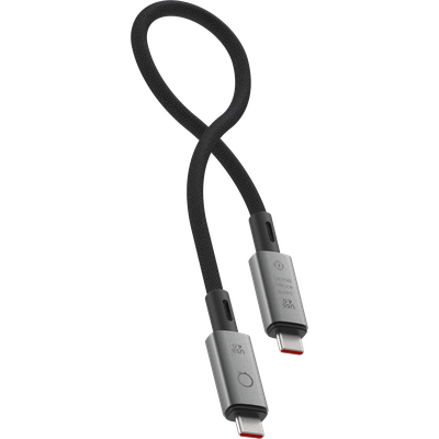 LINQ Connects USB4 Pro USB-C naar USB-C Kabel - 30cm - Zwart