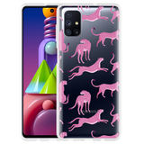 Hoesje geschikt voor Samsung Galaxy M51 - Roze Cheeta's