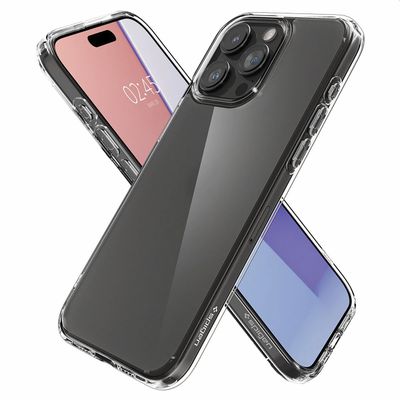 Hoesje geschikt voor iPhone 15 Pro Max Spigen Ultra Hybrid Case - Transparant