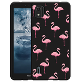 Hoesje Zwart geschikt voor Nokia C2 2nd Edition - Flamingo
