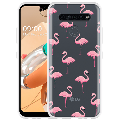 Cazy Hoesje geschikt voor LG K41S - Flamingo