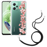 Hoesje met koord geschikt voor Xiaomi Redmi Note 12 Flower Branch