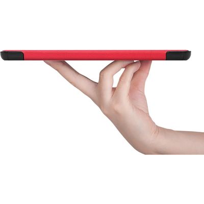 Cazy TriFold Hoes met Auto Slaap/Wake geschikt voor Samsung Galaxy Tab S7 Plus - Rood