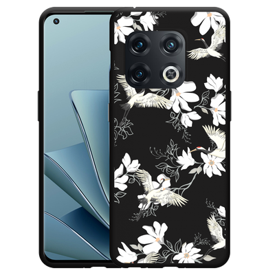 Cazy Hoesje Zwart geschikt voor OnePlus 10 Pro - White Bird