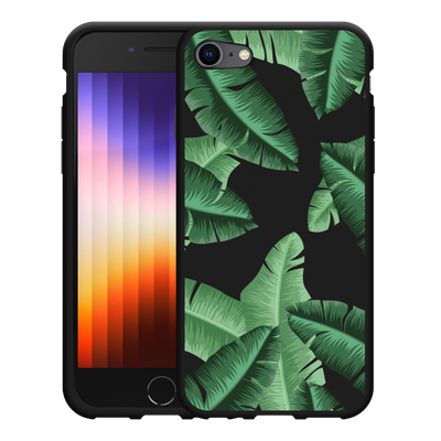Cazy Hoesje Zwart geschikt voor iPhone 7/8 - Palm Leaves