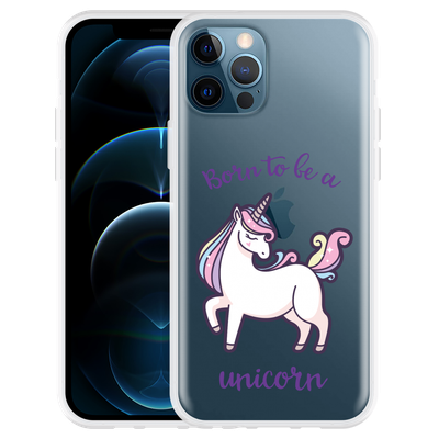 Cazy Hoesje geschikt voor iPhone 12 Pro - Born to be a Unicorn