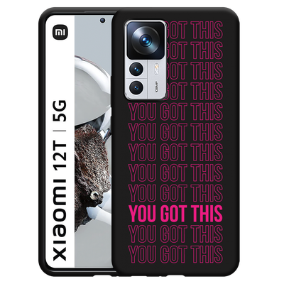 Cazy Hoesje Zwart geschikt voor Xiaomi 12T/12T Pro - You Got This