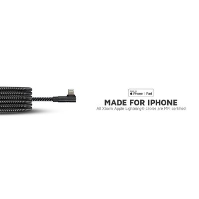 Xtorm 90deg USB-C naar Lightning Kabel - 150cm - Black