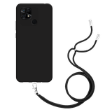 TPU Hoesje met Koord geschikt voor Xiaomi Redmi 10c - Zwart