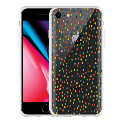 Cazy Hoesje geschikt voor iPhone 8 - Happy Dots
