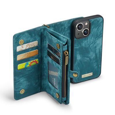 Caseme Case iPhone 15 - Multifunctional Wallet - Blue