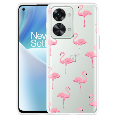 Cazy Hoesje geschikt voor OnePlus Nord 2T - Flamingo