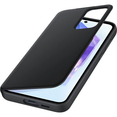 Samsung Hoesje geschikt voor Galaxy A55 - Smart View Wallet Case - Zwart