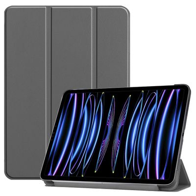 Cazy TriFold Hoes met Auto Slaap/Wake geschikt voor iPad Pro 12.9 2022 (6th Gen)/iPad Pro 12.9 2021 (5th Gen) - Grijs