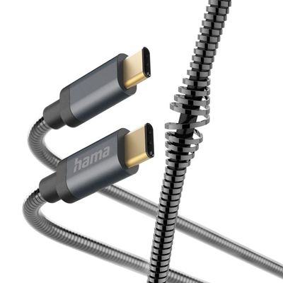Hama Prime Line Metal USB-C naar USB-C kabel - 150cm - Antraciet