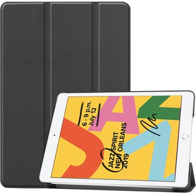 Cazy TriFold Hoes met Auto Slaap/Wake geschikt voor iPad 2021 (9th Gen)/2020 (8th Gen)/iPad 2019 (7th Gen) - Zwart