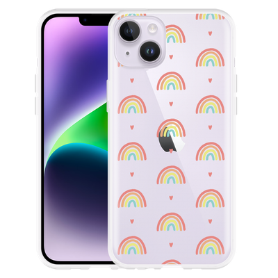 Cazy Hoesje geschikt voor iPhone 14 Plus - Regenboog Patroon