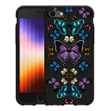 Hoesje Zwart geschikt voor iPhone 7/8 - Vlinder Symmetrie