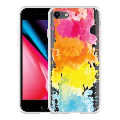 Cazy Hoesje geschikt voor iPhone 8 - Color Splatters