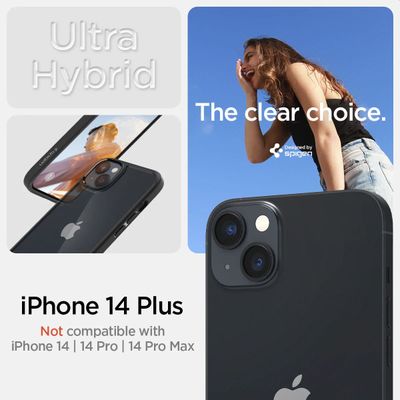 Hoesje iPhone 14 Plus Spigen Ultra Hybrid Case - Zwart