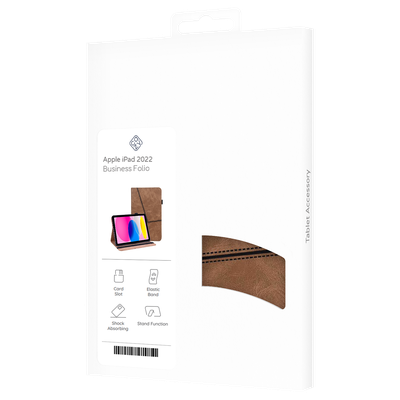 Cazy Business Folio Hoes geschikt voor iPad 2022 (10th Gen) - Bruin