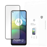 Cazy Full Cover Glass Screen Protector geschikt voor Motorola Moto G9 Power - Zwart