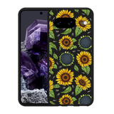 Hoesje Zwart geschikt voor Google Pixel 8 Sunflowers