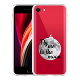 Hoesje geschikt voor iPhone SE 2020 - Fly Me To The Moon