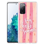 Hoesje geschikt voor Samsung Galaxy S20 FE - Say Hello to Summer