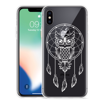 Cazy Hoesje geschikt voor iPhone X - Dream Owl Mandala