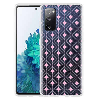 Cazy Hoesje geschikt voor Samsung Galaxy S20 FE - Geometrisch Pink