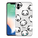Hoesje geschikt voor iPhone X - Panda Emotions