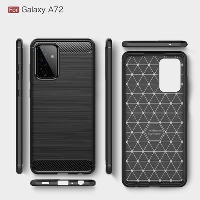 Cazy Rugged TPU Hoesje geschikt voor Samsung Galaxy A72 5G - Zwart