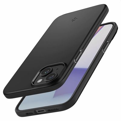 Hoesje iPhone 15 Plus Spigen Thin Fit Case - Zwart