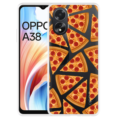 Cazy Hoesje geschikt voor Oppo A38 Pizza Party