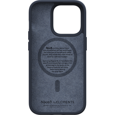 Njord Collections Zalm Leder Hoesje geschikt voor iPhone 14 Pro Max - Donkergrijs