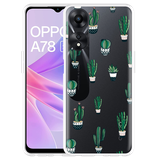 Hoesje geschikt voor Oppo A78 5G Green Cactus