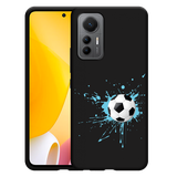 Hoesje Zwart geschikt voor Xiaomi 12 Lite - Soccer Ball